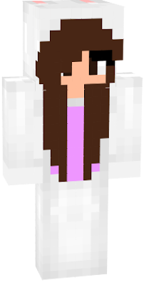 This is a girl with a bunny onesie on her. Please comment down some ideas for more skins! I feel very professional! Lol! Anyway!!!! I hope you like this skin! :)