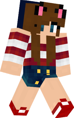 I completely made this skin, just by using a base I made a sailor girl then I added cat ears and a cat tail