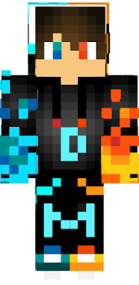 he is a youtuber and has part blue flame part regular flame