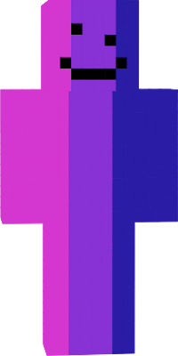 Colors of the official bisexual flag with a wonky smile.