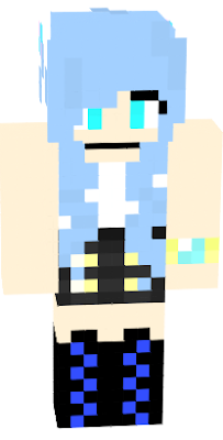 Here is Sapphire! A Blue haired fox girl wearing a mini dress and a bracelet! :> Hope you like it! -SaffhireFox