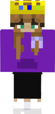 This is my skin but edited to honor technoblade with the crowns and to spread awareness of cancer with the lavender ribbon.