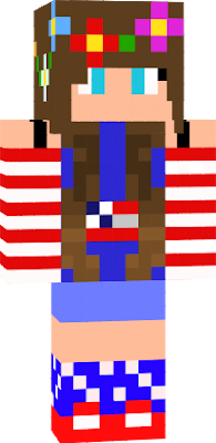 Cute 4th of July Girl for all those girl minecrafters out there!
