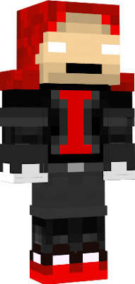 red herobrine character with I on the t-shirt. made by Ido Raz