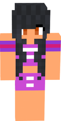 Aphmau wearing a swimsuit with little arm floaties.