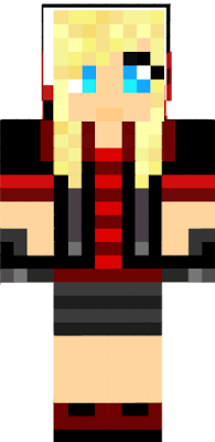 lives in the nether thats why she is red btw my first skin!!!