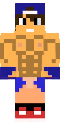 boxeador vikingo gladiador peleador con un calson azul sin pantalones y con el culo huevos y pito afuera y con una gorra de wachiturro pa tras