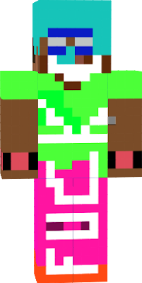 This is a ugly steve skin with  on it