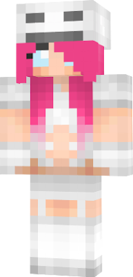 Skeleton Girl with Pink Hair