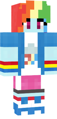 the original Rainbow Dash from My Little Pony Equestria Girls. This skin is now 20% cooler! Skin made by player: Rainbow_Flashing