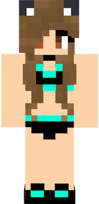 super cool skin for swimming btw if u go in the skin`s place to edit it you can take off the shoes to walk there and back!