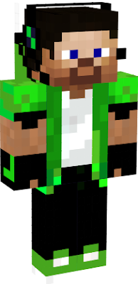 A great looking steve youtuber he likes green and me too
