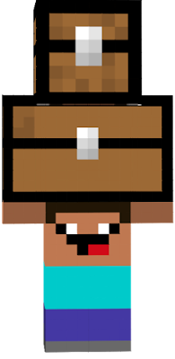 Steve that carry two chests with derp face on the neck