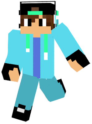 The # Siblings play Minecraft! This is Moises' Default skin.