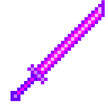 A glowing purple blade of light.
