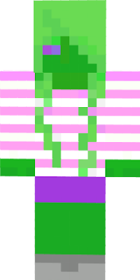 The green alien who you don't  with despite her pink and purple clothes