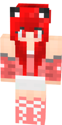 Red Kawaii~Chan, Red eyes possessed, Block texture side hair/head, lighter red/salami colored, Original edit not mine, nova skin minecraft skin, not HD, hidden hair bow, KC/Kawaii~Chan, dark color to light color eyes, not a gray eyed color, not original color palette at first, Thank you for reading.