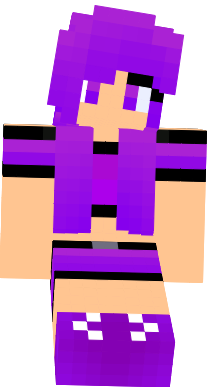 Surely nobody will say no to such a hot girl like this one , If you are a girl that loves endermen or purple this might be the perfect skin for you!