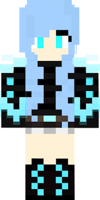 This is Sapphire! A blue haired dragon training fox girl! She is from the far north, a place where ice dragons roam freely in the cold breezes of the wind. Note: I made this skin for my friend HowlingEclipse's (Check out her YT Channel! She amazing! ^-^) new series Dragon Origins! Keep an eye out on her channel for the first episode! ~SaffhireFox