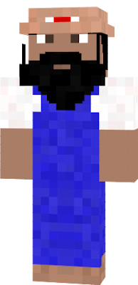 A steriotyped Amish person in minecraft